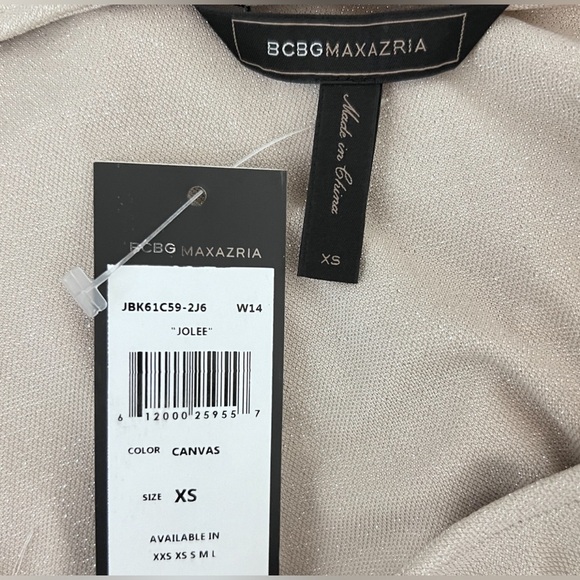 BCBGMAXAZRIA Jolee One - Shoulder, Pleated Tulip-Hem Dress. - Picture 5 of 5